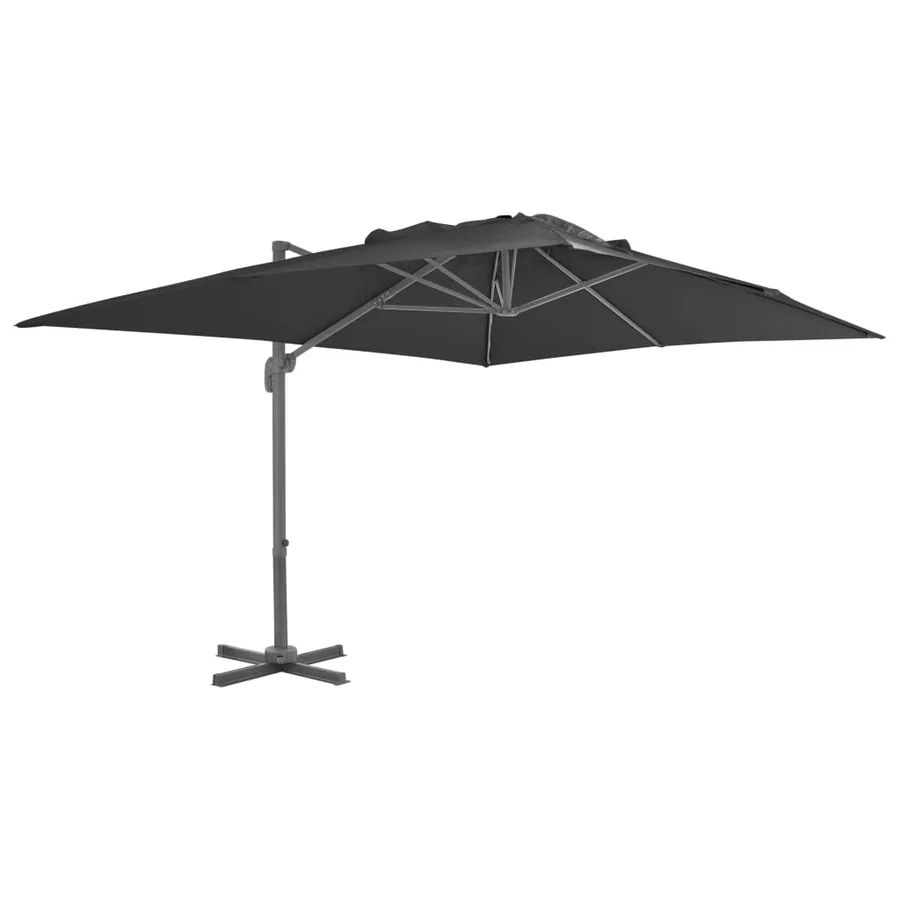 Parasol de jardin avec base portable anthracite - 2