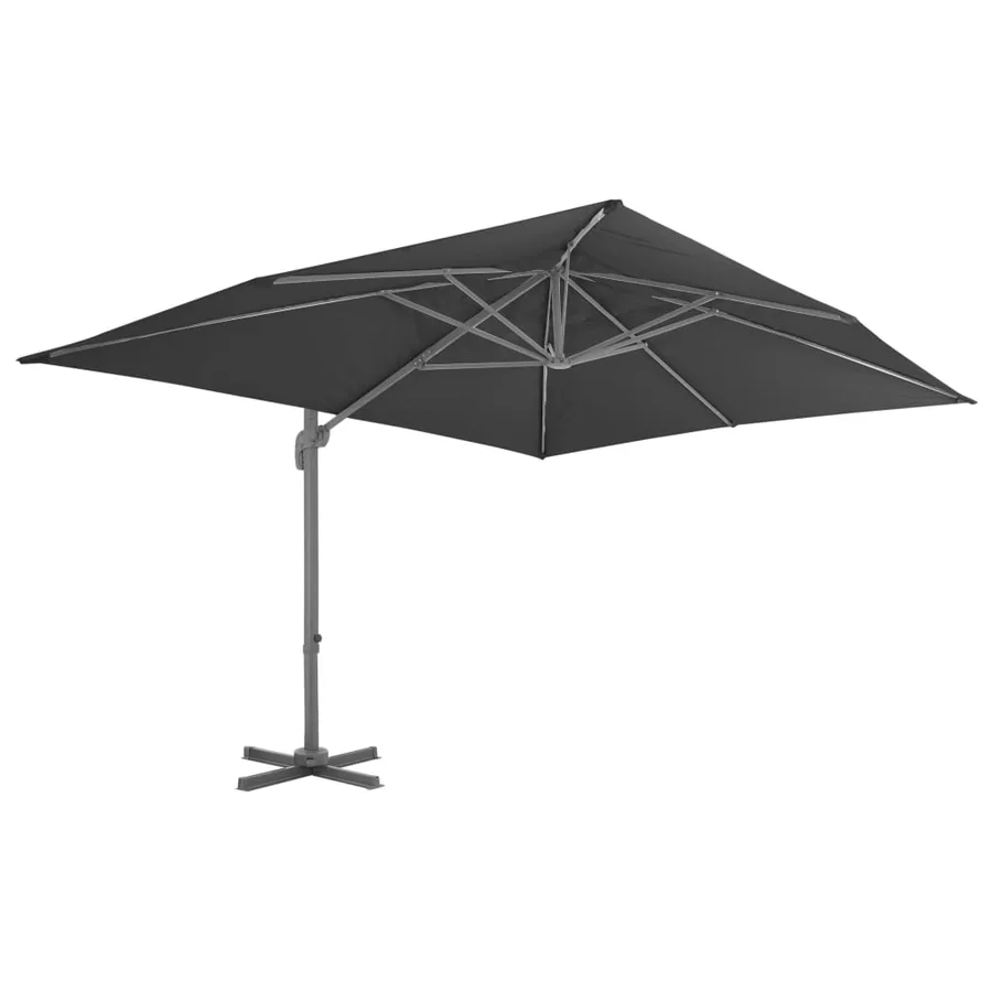 Parasol de jardin avec base portable anthracite - 3