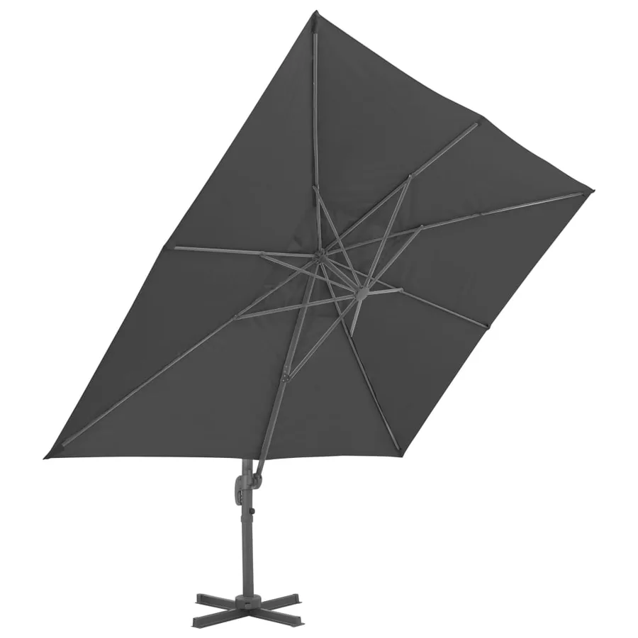 Parasol de jardin avec base portable anthracite - 4
