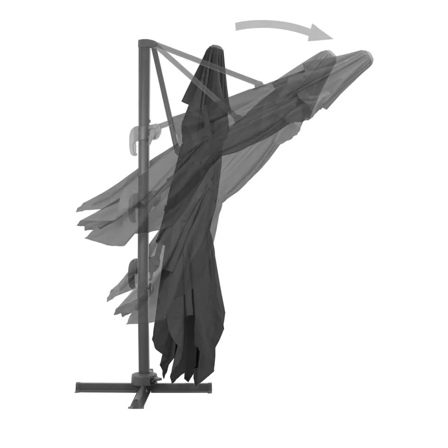 Parasol de jardin avec base portable anthracite - 6