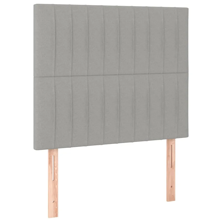 Cadre de lit sans matelas gris clair 90x190 cm tissu - 8