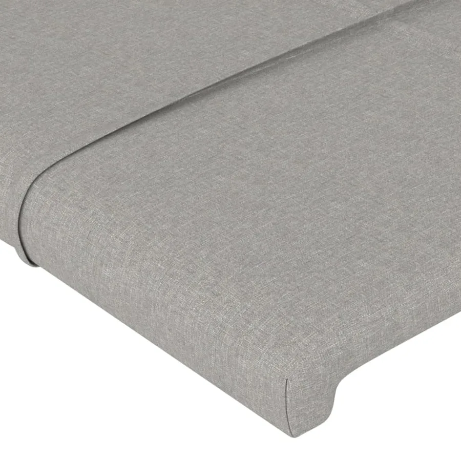 Cadre de lit sans matelas gris clair 80x200 cm tissu - 10