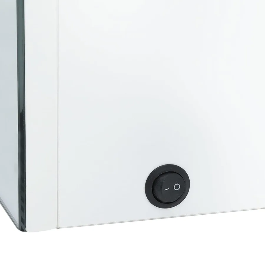 Armoire de salle de bain à miroir LED blanc brillant 50x14x60cm - 6