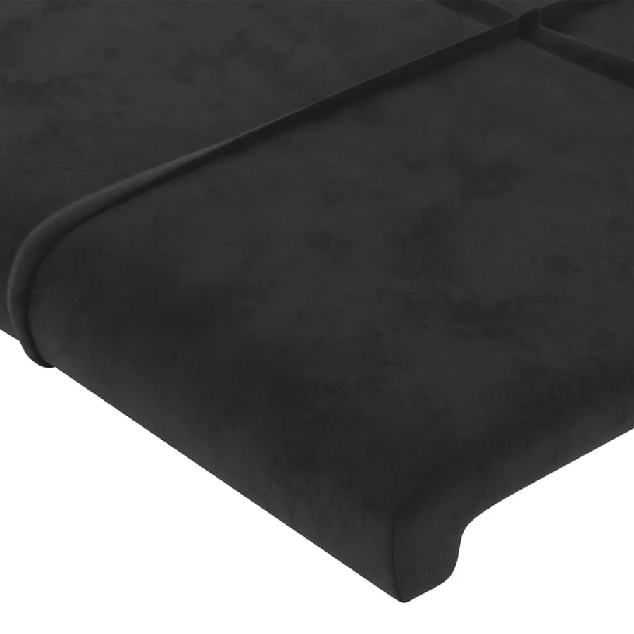 Cadre de lit sans matelas noir velours - 10