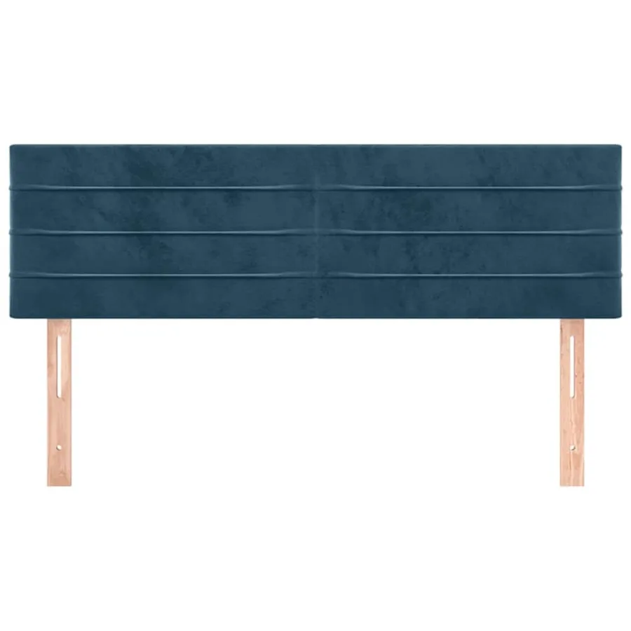 Têtes de lit Bleu foncé 144x5x78/88 cm Velours - 3