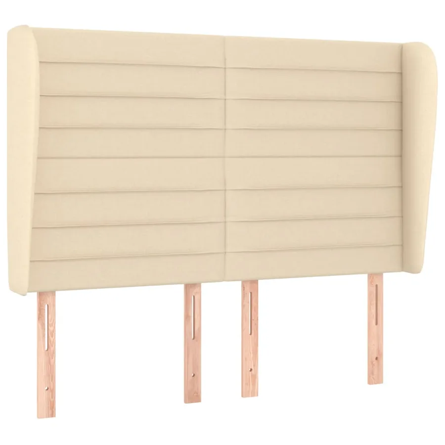 Sommier à lattes de lit avec matelas Crème 140x200 cm Tissu - 6