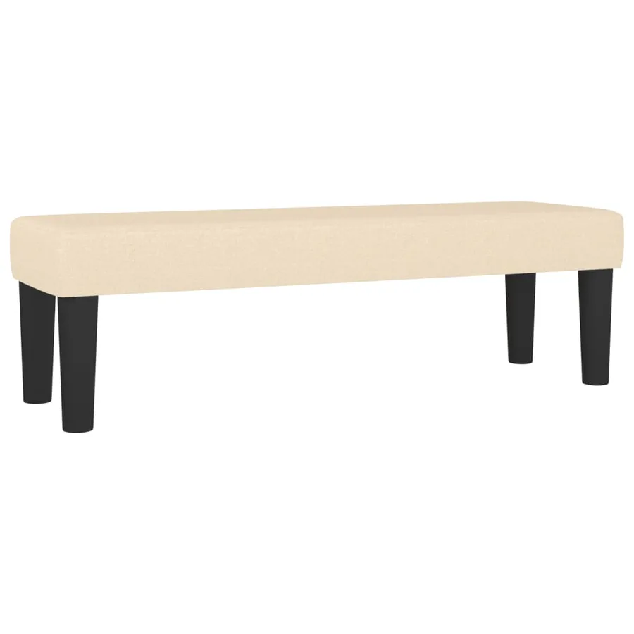 Sommier à lattes de lit avec matelas Crème 140x200 cm Tissu - 7