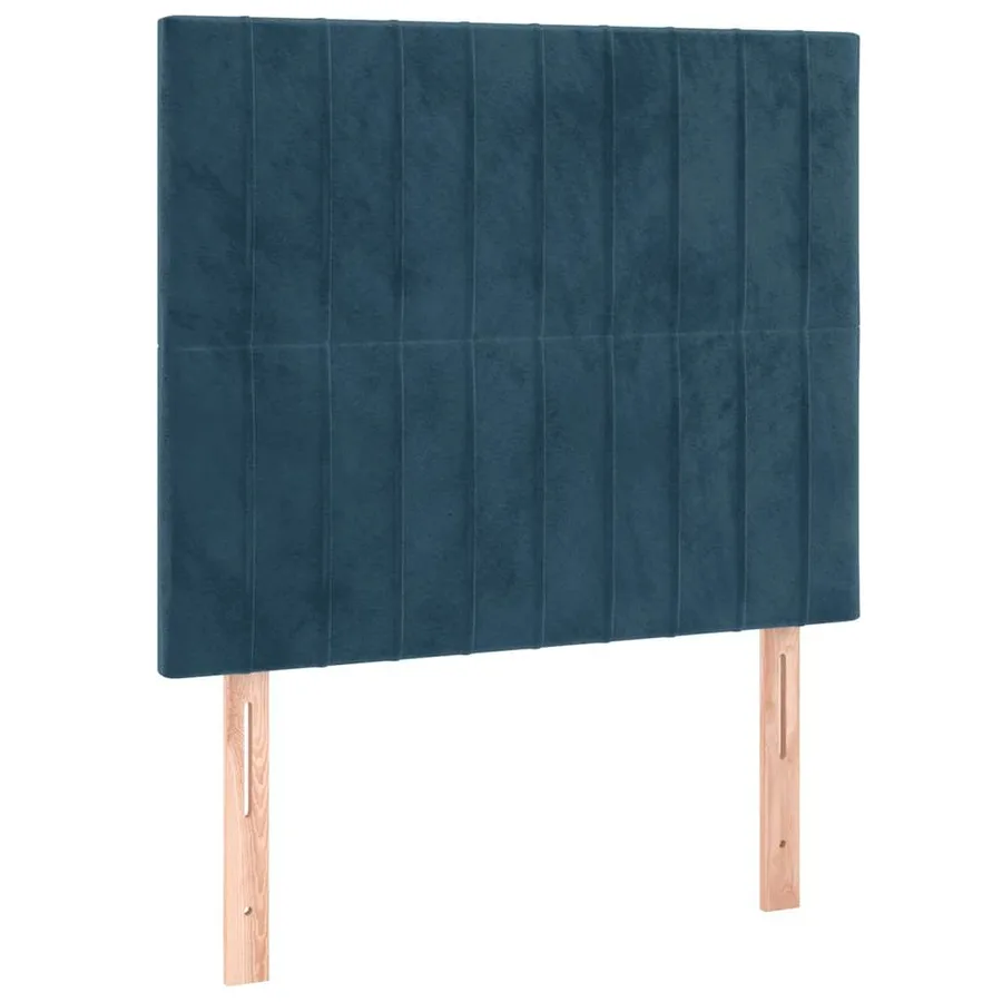 Sommier à lattes de lit avec matelas Bleu foncé 90x190 cm - 6
