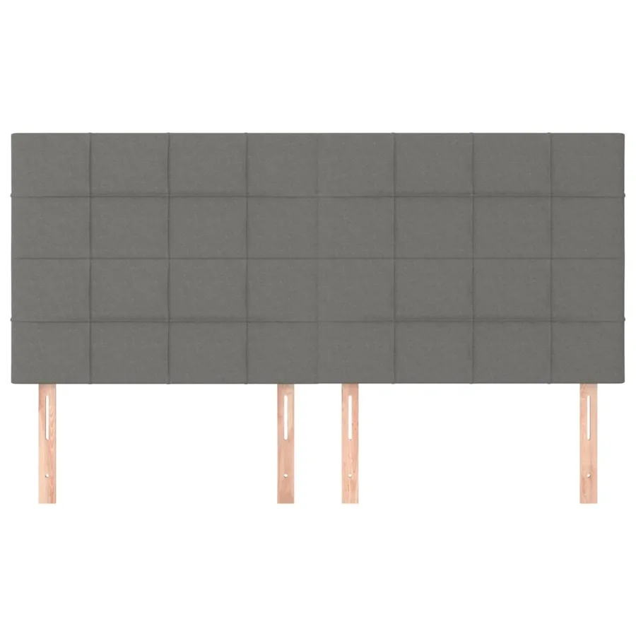 Tête de lit Gris foncé 180 x 5 x 118/128 cm Tissu - 3