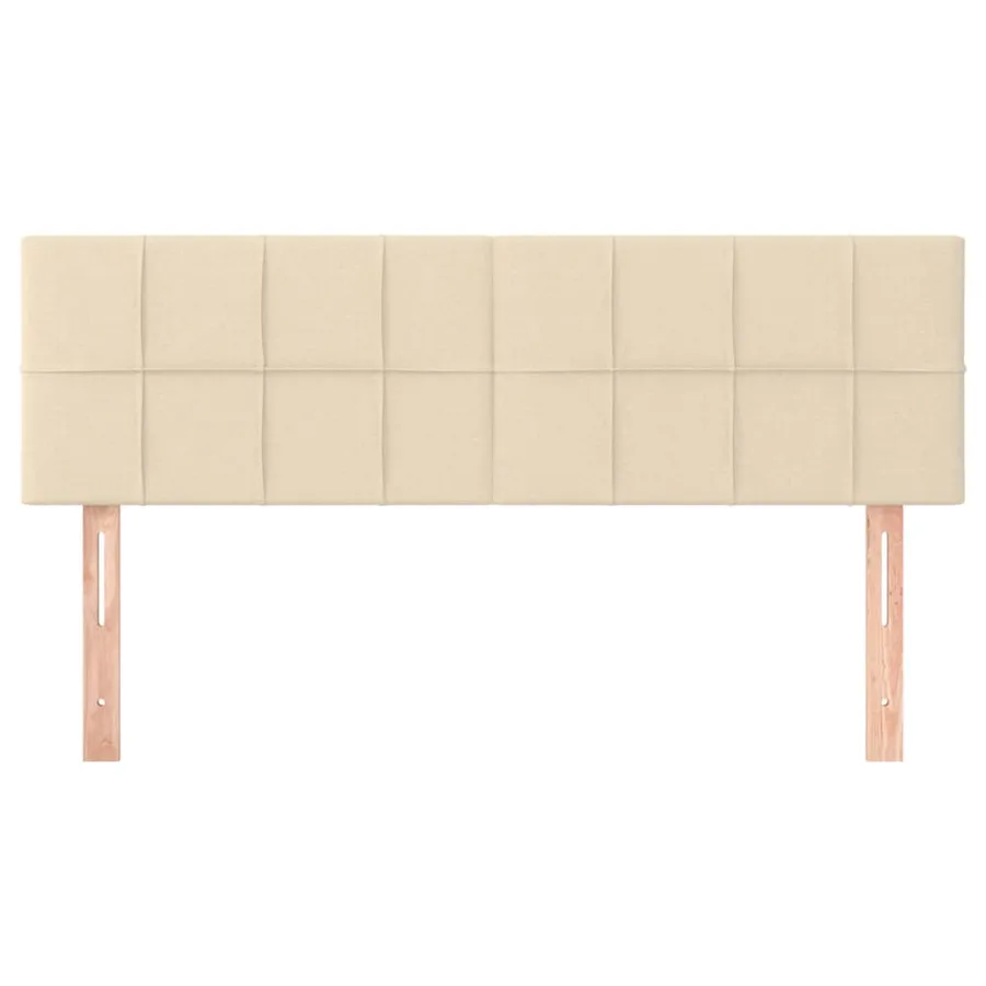 Têtes de lit Crème 144x5x78/88 cm Tissu - 3
