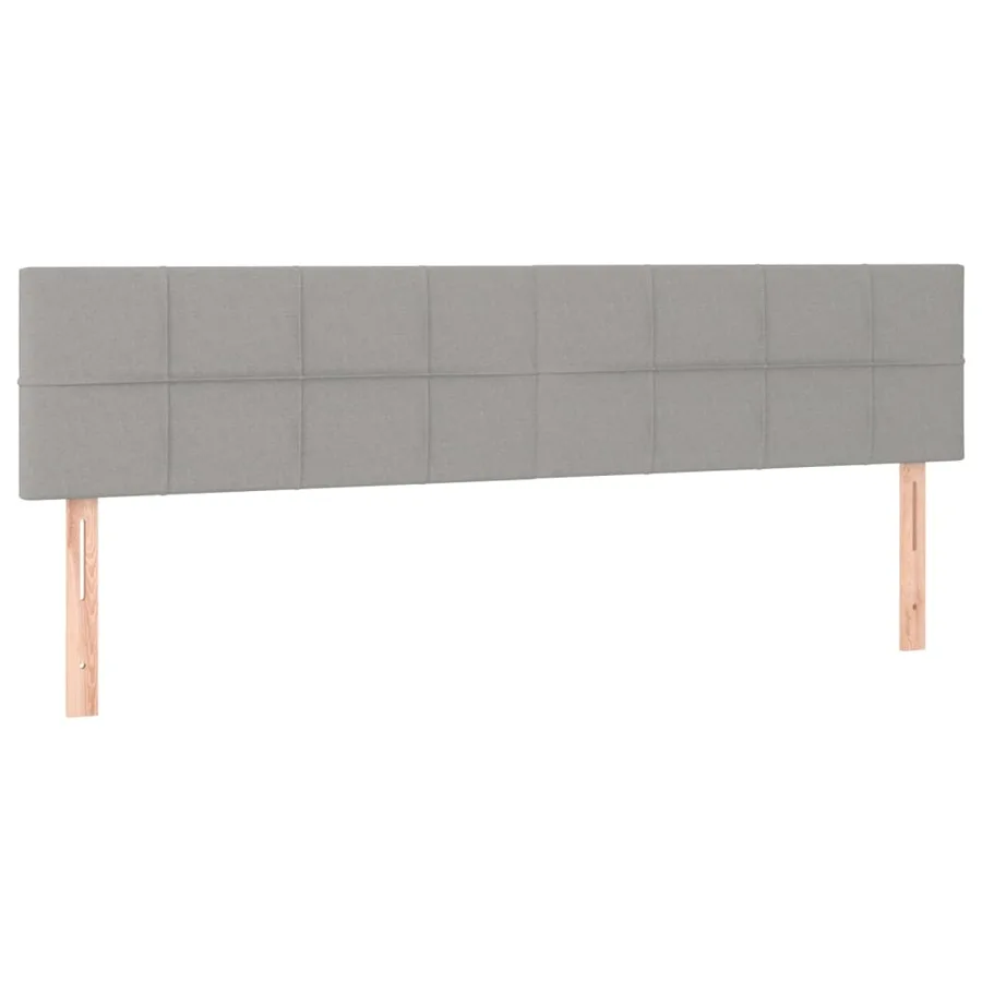 Sommier à lattes de lit et matelas et LED Gris clair 180x200 cm - 7