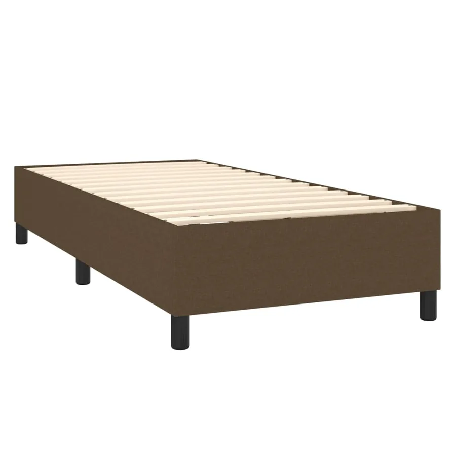 Sommier à lattes de lit avec matelas Marron foncé 90x190 cm - 4