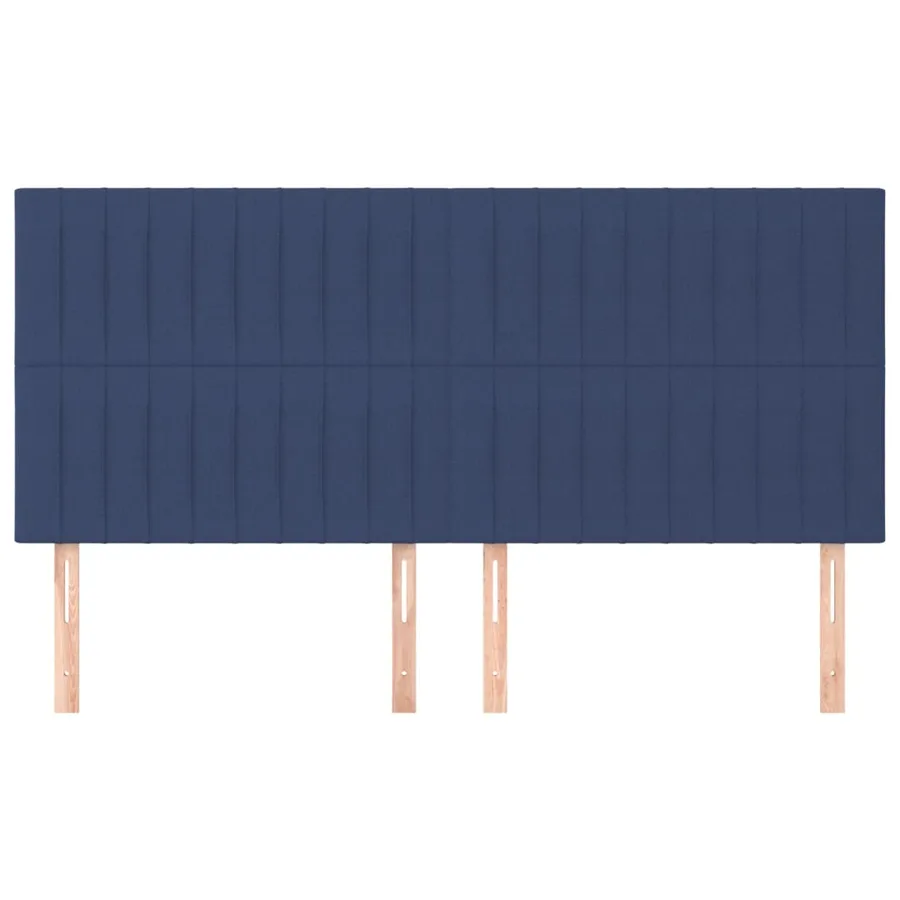 Tête de lit Bleu 180x5x118/128 cm Tissu - 3