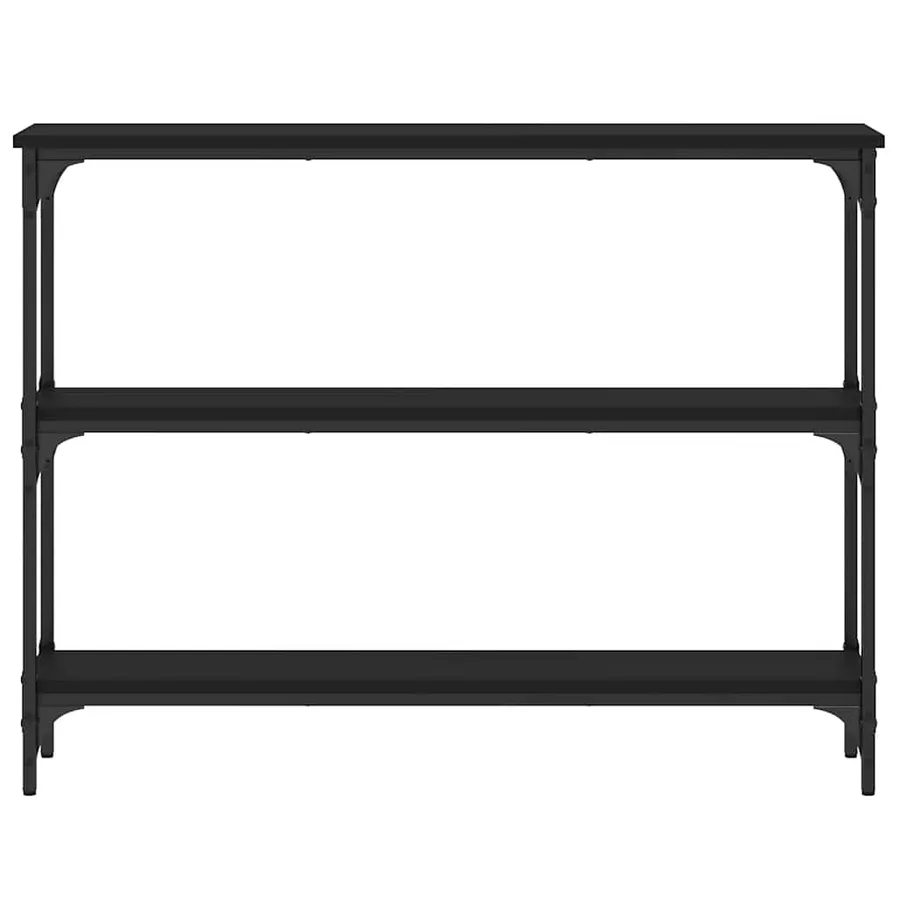 Table console noir 100x22,5x75 cm bois d'ingénierie - 4