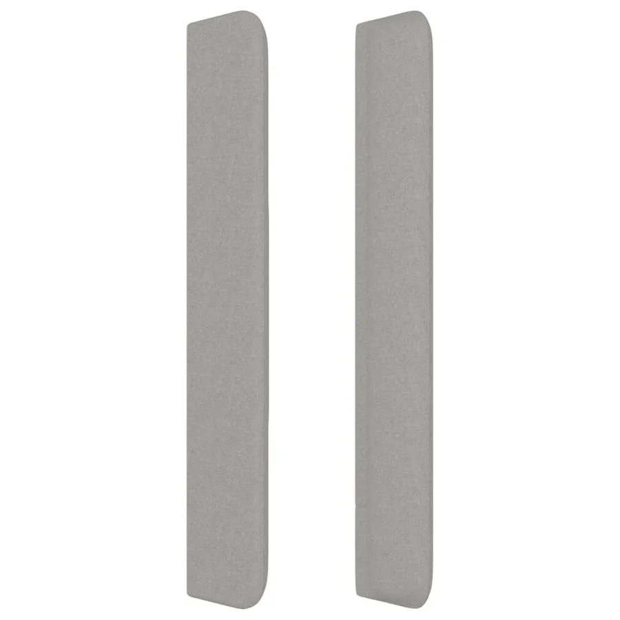 Tête de lit avec oreilles Gris clair 103x16x118/128 cm Tissu - 4