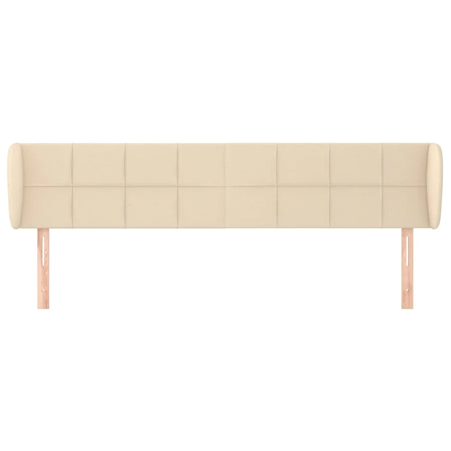 Tête de lit avec oreilles Crème 183x23x78/88 cm Tissu - 3