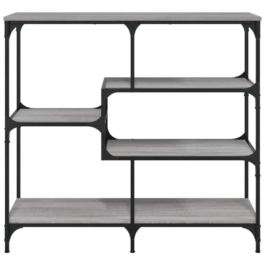 Table console sonoma gris 103x32x95 cm bois d'ingénierie - 4