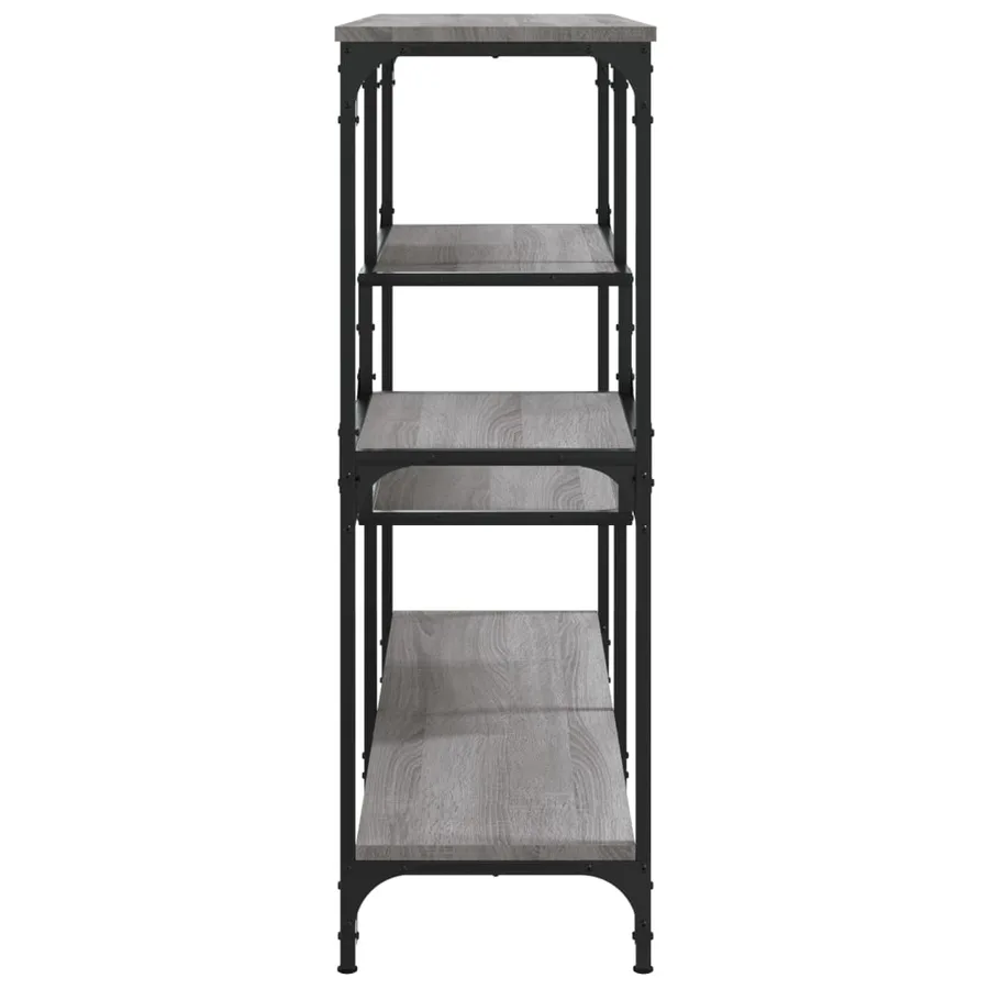 Table console sonoma gris 103x32x95 cm bois d'ingénierie - 5