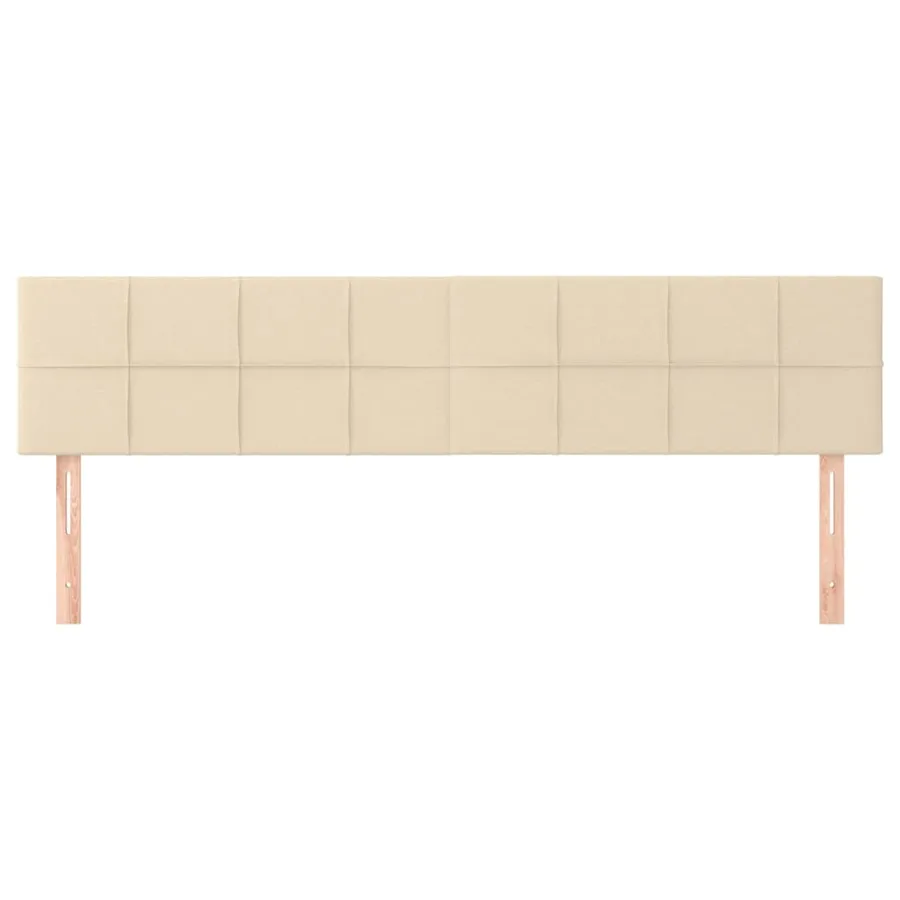 Têtes de lit Crème 200x5x78/88 cm Tissu - 3