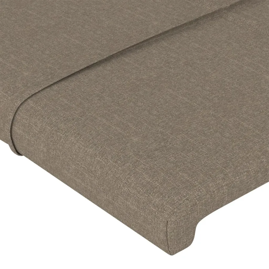 Cadre de lit sans matelas taupe 100x200 cm tissu - 10