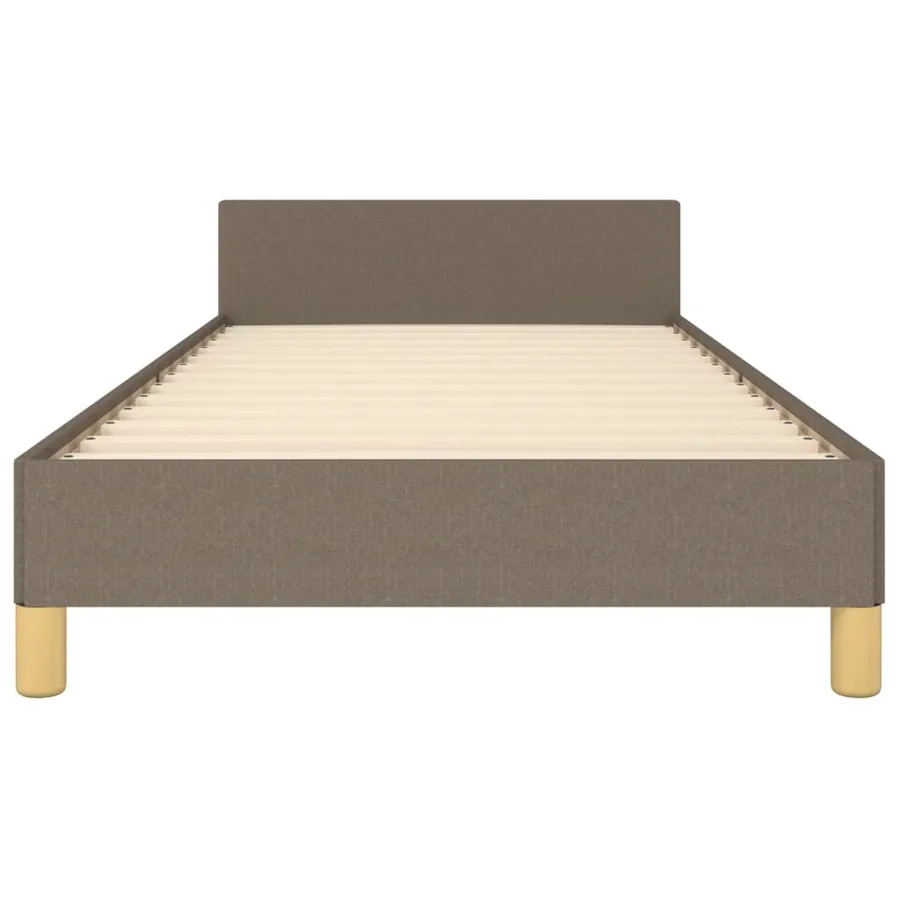 Cadre de lit sans matelas taupe 100x200 cm tissu - 6