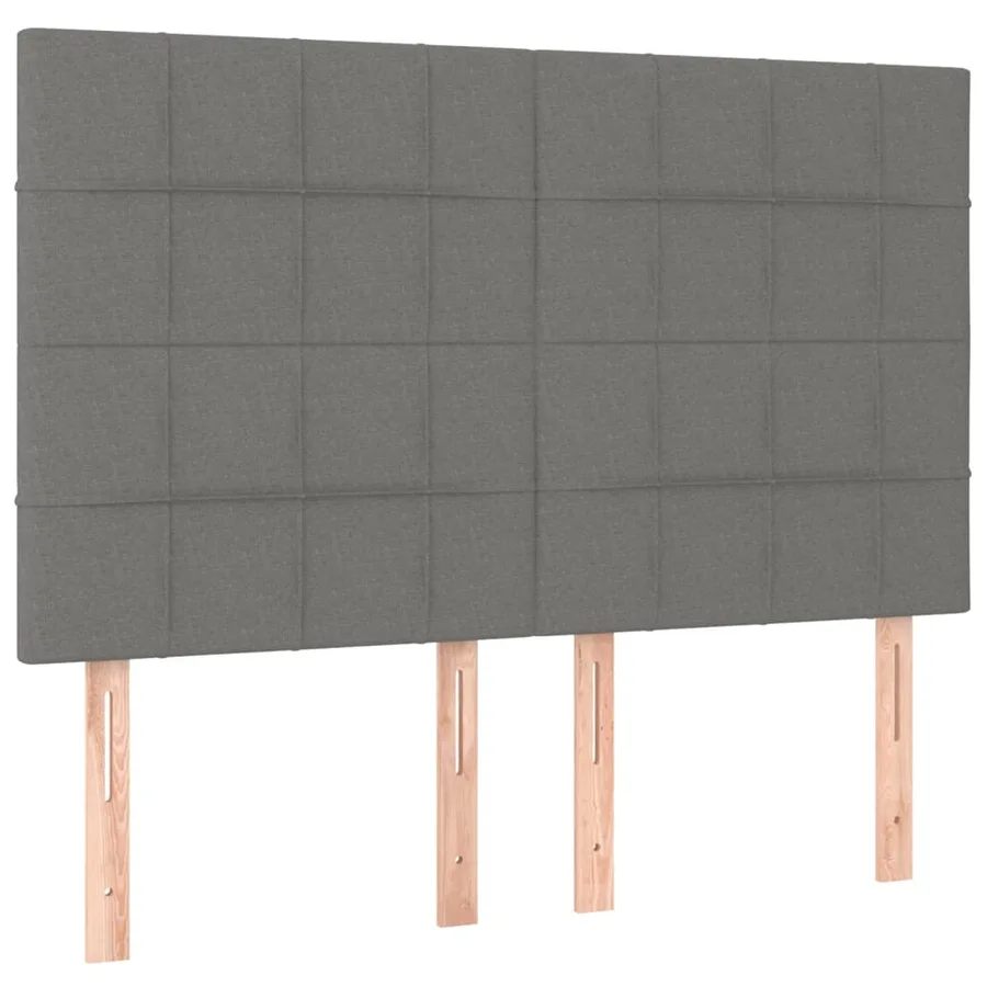Sommier à lattes de lit et matelas et LED Gris foncé 140x200 cm - 7