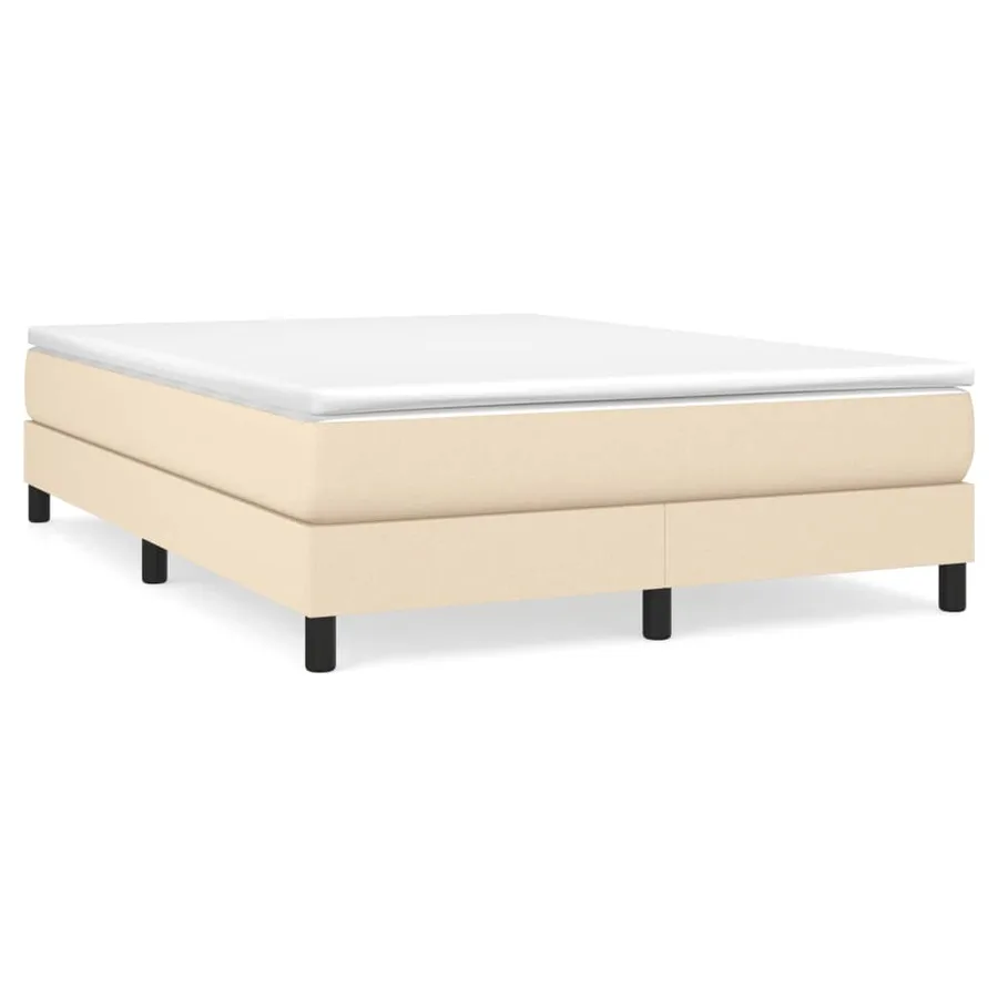Sommier à lattes de lit avec matelas Crème 160x200 cm Tissu - 2