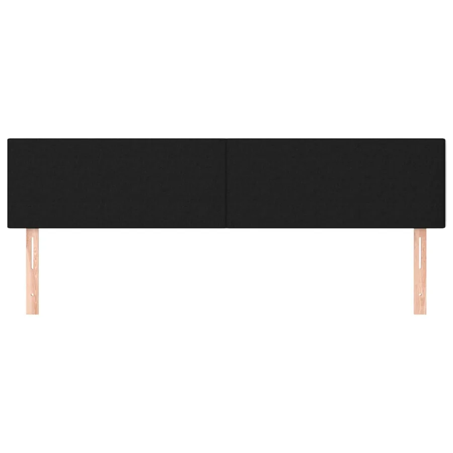 Têtes de lit Noir 200x5x78/88 cm Tissu - 3