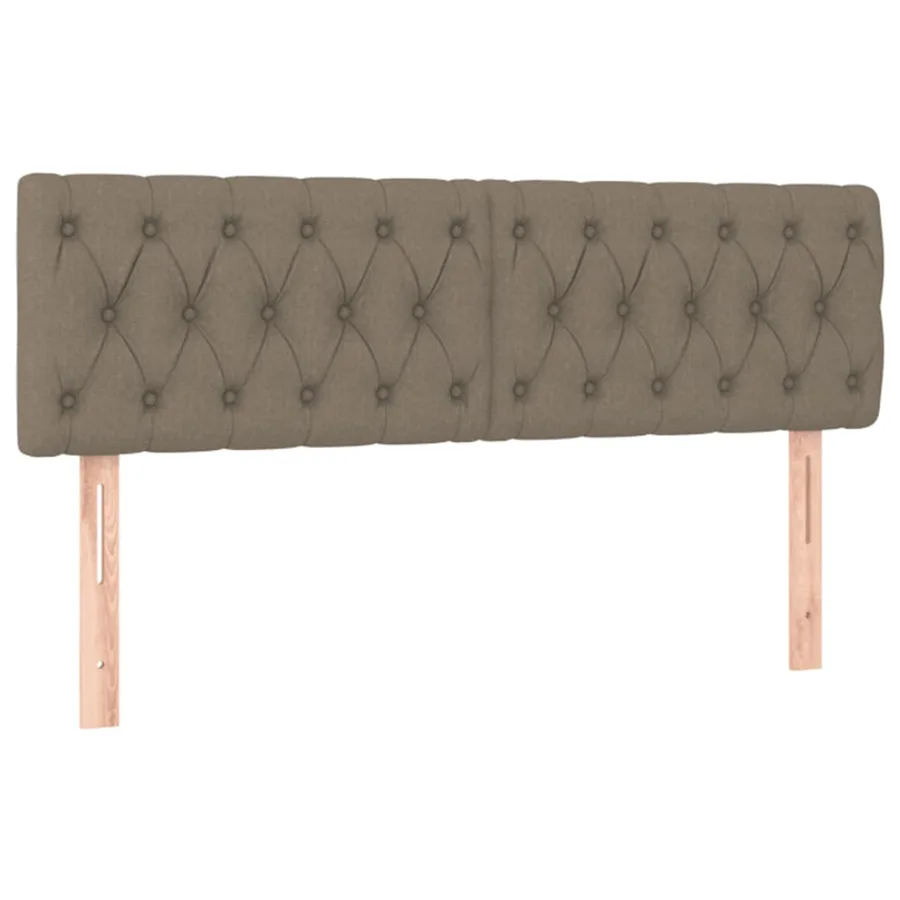 Sommier à lattes de lit avec matelas Taupe 160x200 cm Tissu - 6