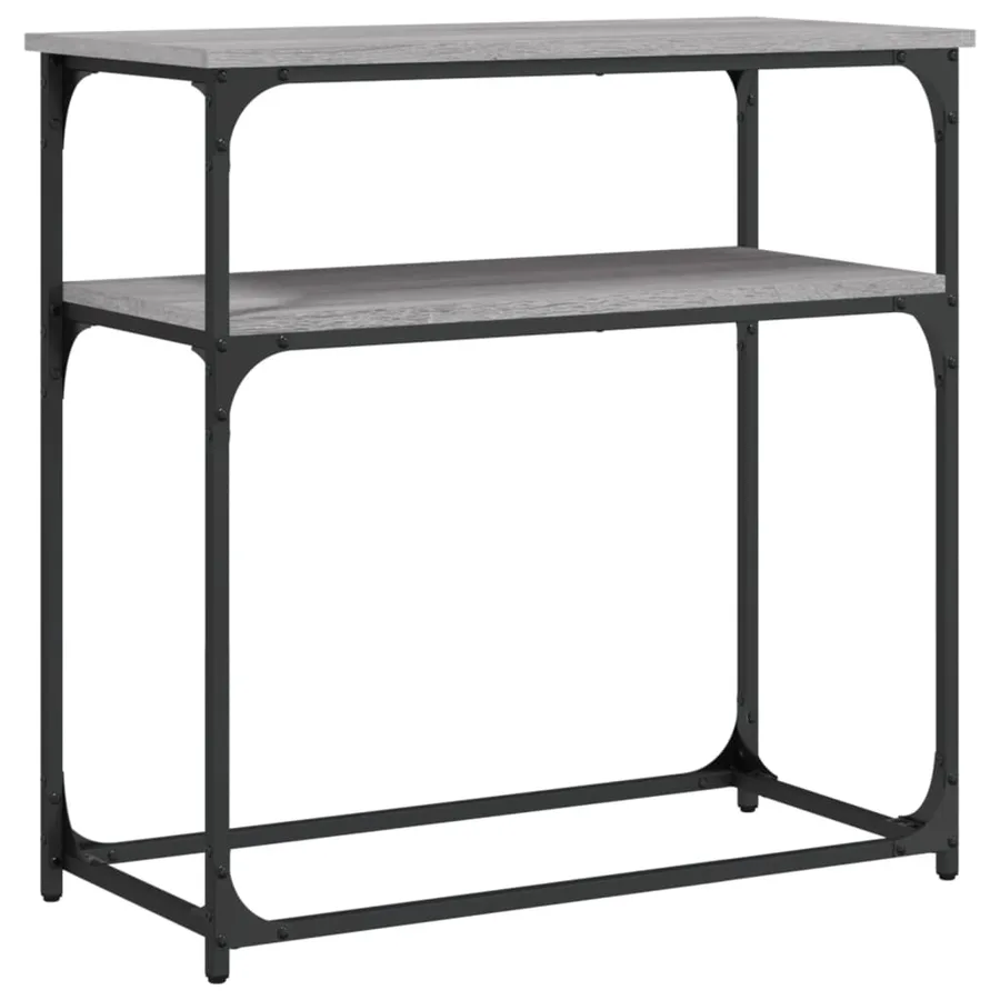 Table console sonoma gris 75x35,5x75 cm bois d'ingénierie - 2