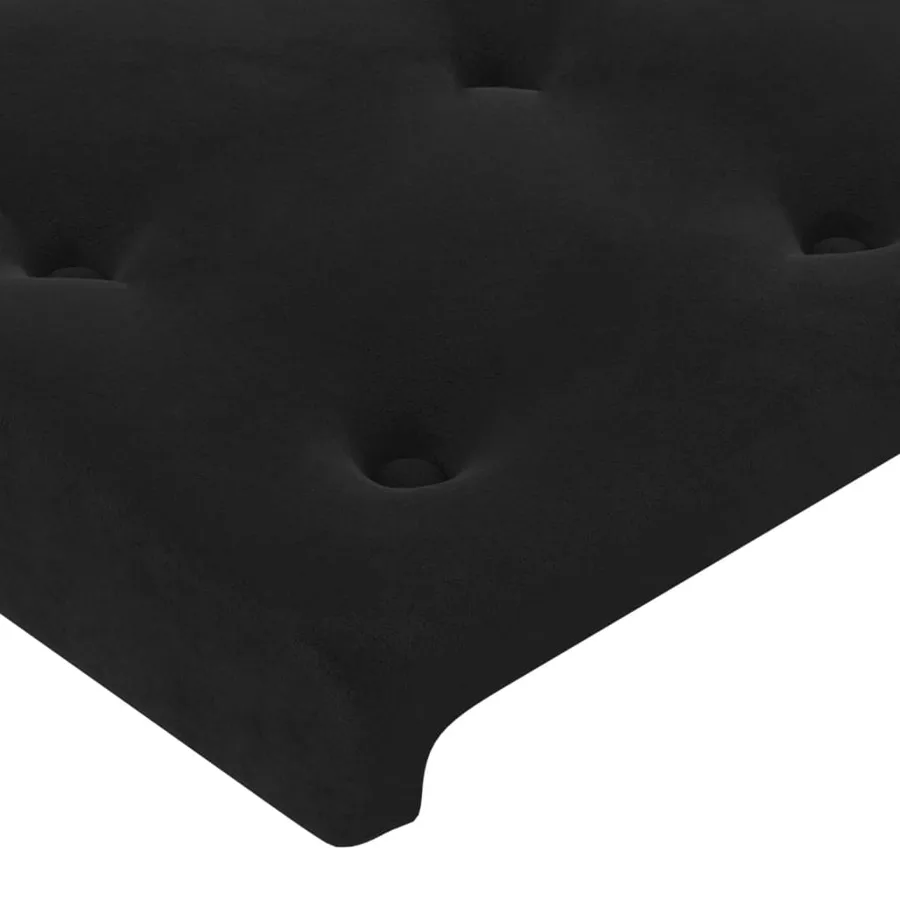 Cadre de lit sans matelas noir velours - 10
