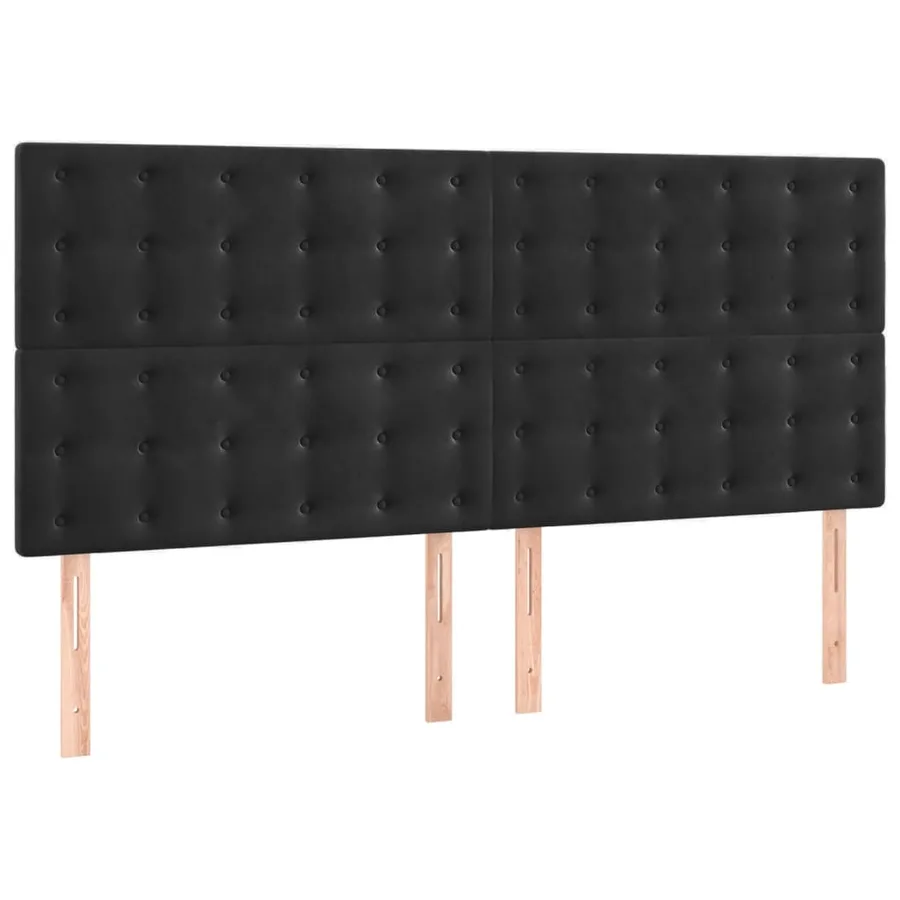 Cadre de lit sans matelas noir velours - 8