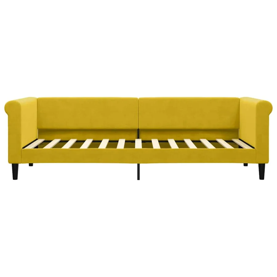 Lit de repos sans matelas jaune 80x200 cm velours - 3