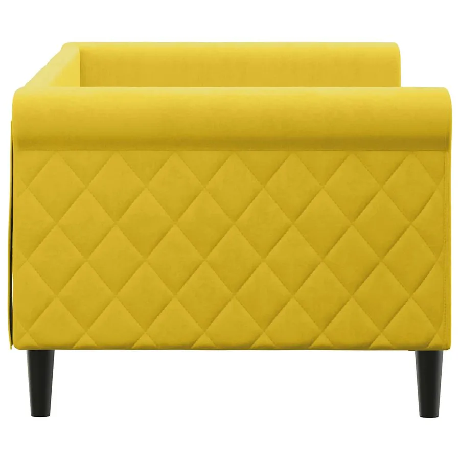 Lit de repos sans matelas jaune 80x200 cm velours - 4