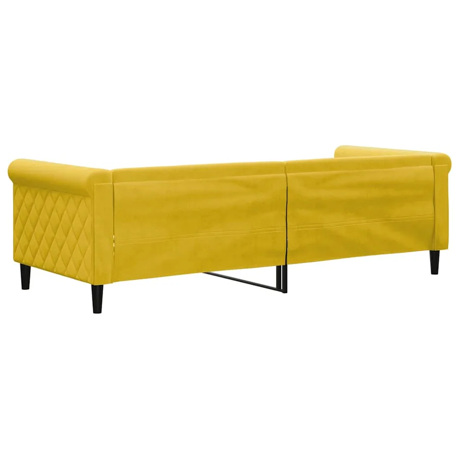 Lit de repos sans matelas jaune 80x200 cm velours - 5