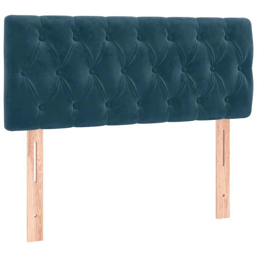 Sommier à lattes de lit et matelas Bleu foncé 200x200cm Velours - 5