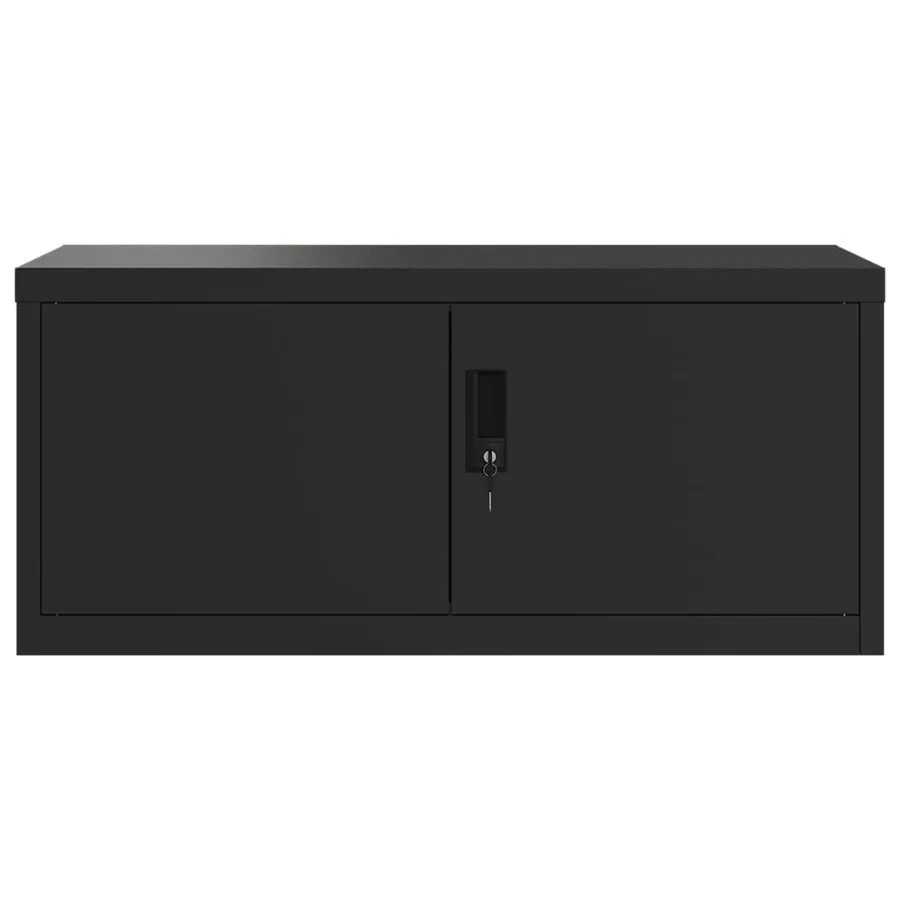 Classeur noir 90x40x180 cm acier - 4
