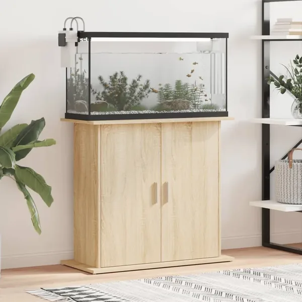 Support d'aquarium Chêne Sonoma 81x36x73 cm Bois d'ingénierie
