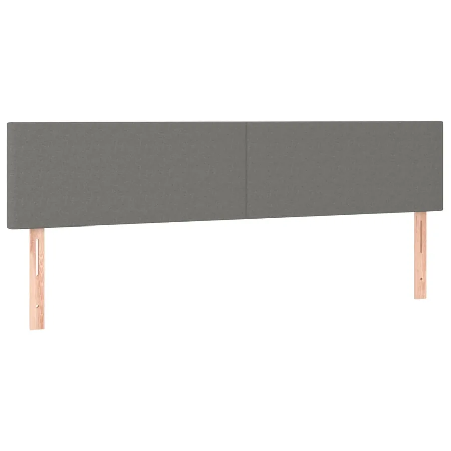 Sommier à lattes de lit avec matelas Gris foncé 180x200cm Tissu - 6