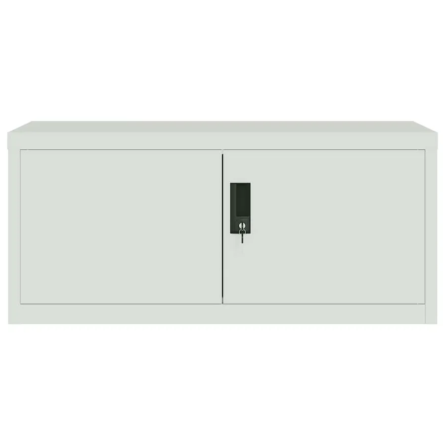 Classeur gris clair 90x40x180 cm acier - 4