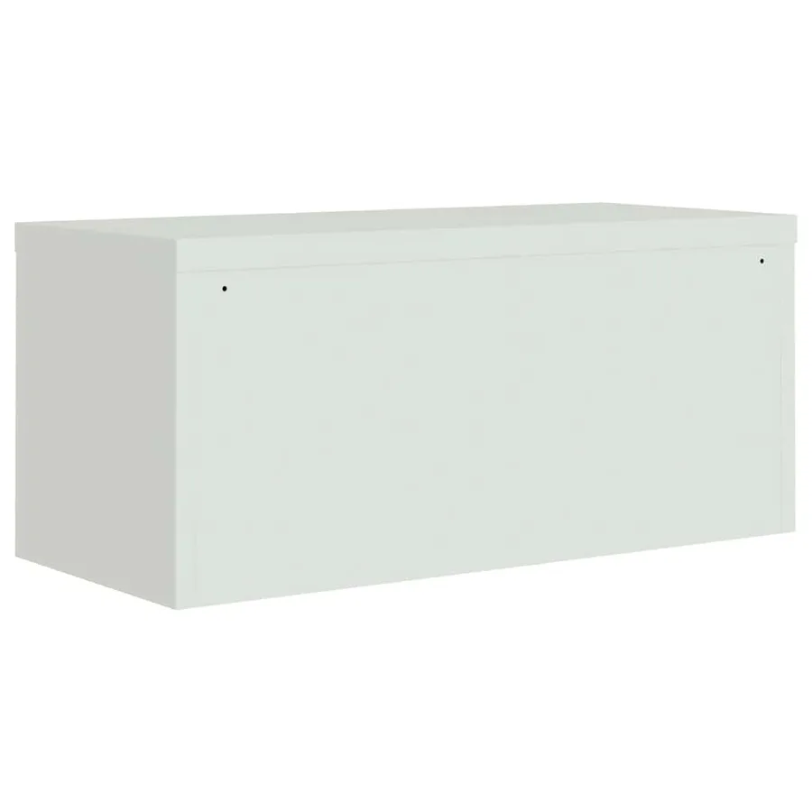 Classeur gris clair 90x40x180 cm acier - 6