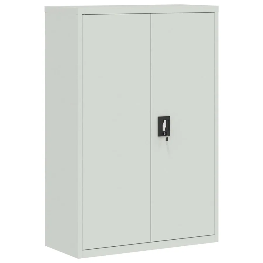 Classeur gris clair 90x40x180 cm acier - 7