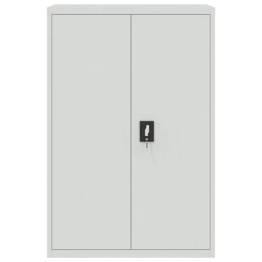 Classeur gris clair 90x40x180 cm acier - 8