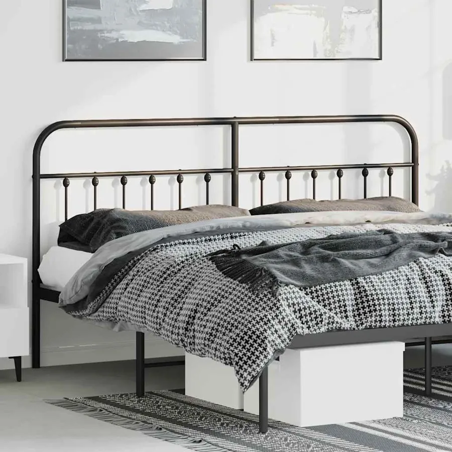 Tête de lit de remplacement métal noir 193 cm
