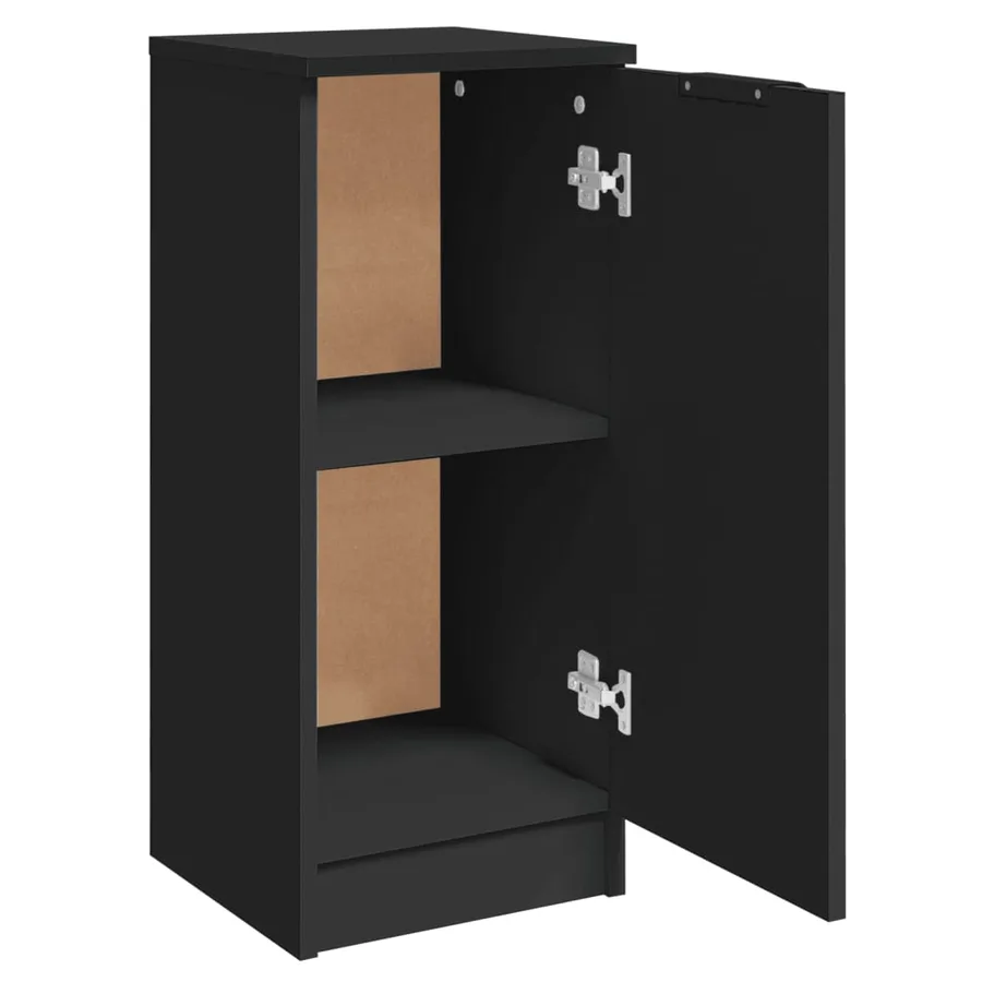 Buffets 2 pcs noir 30x30x70 cm bois d'ingénierie - 5