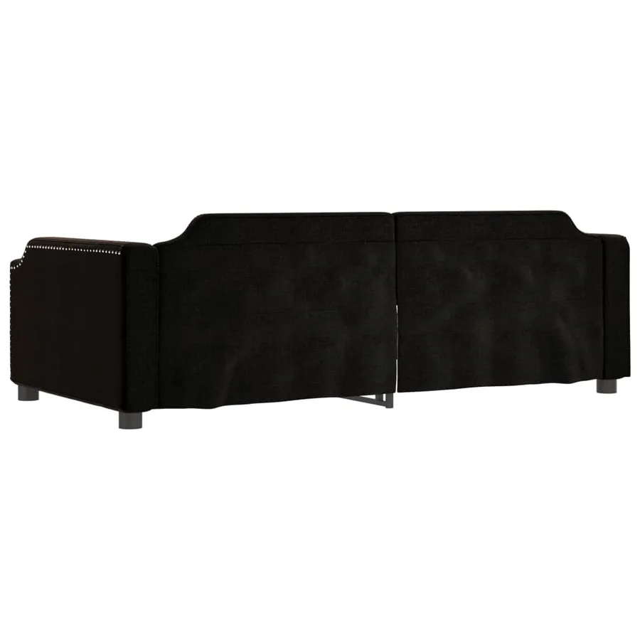 Lit de repos sans matelas noir 80x200 cm tissu - 5
