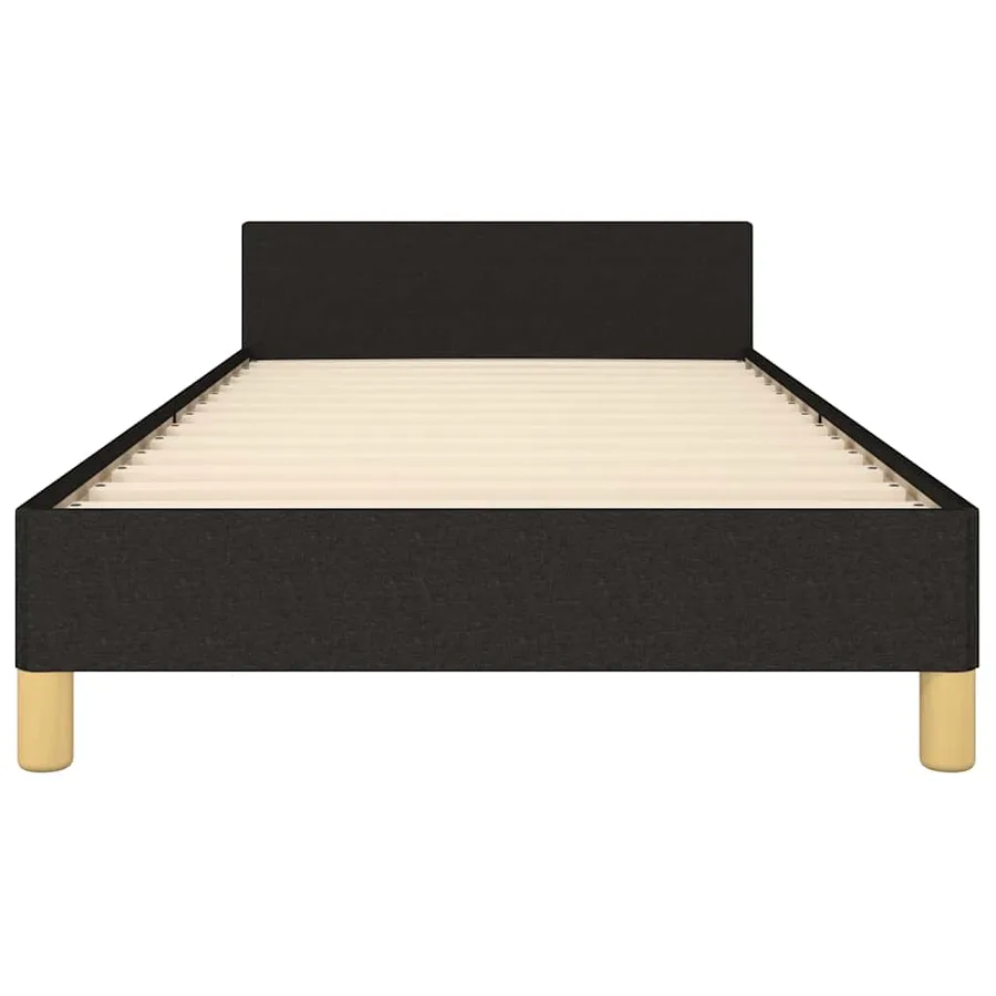 Cadre de lit sans matelas noir 90x200 cm tissu - 6