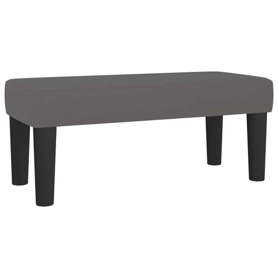 Sommier à lattes de lit avec matelas Gris 80x200 cm Similicuir - 7