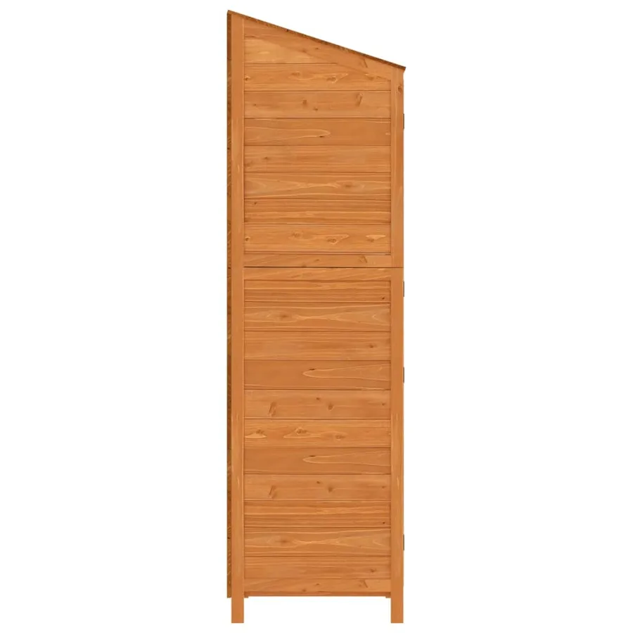 Remise de jardin Marron 55x52x174,5 cm Bois de sapin solide - 5