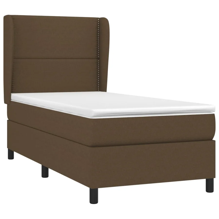 Sommier à lattes de lit avec matelas Marron foncé 100x200 cm - 3